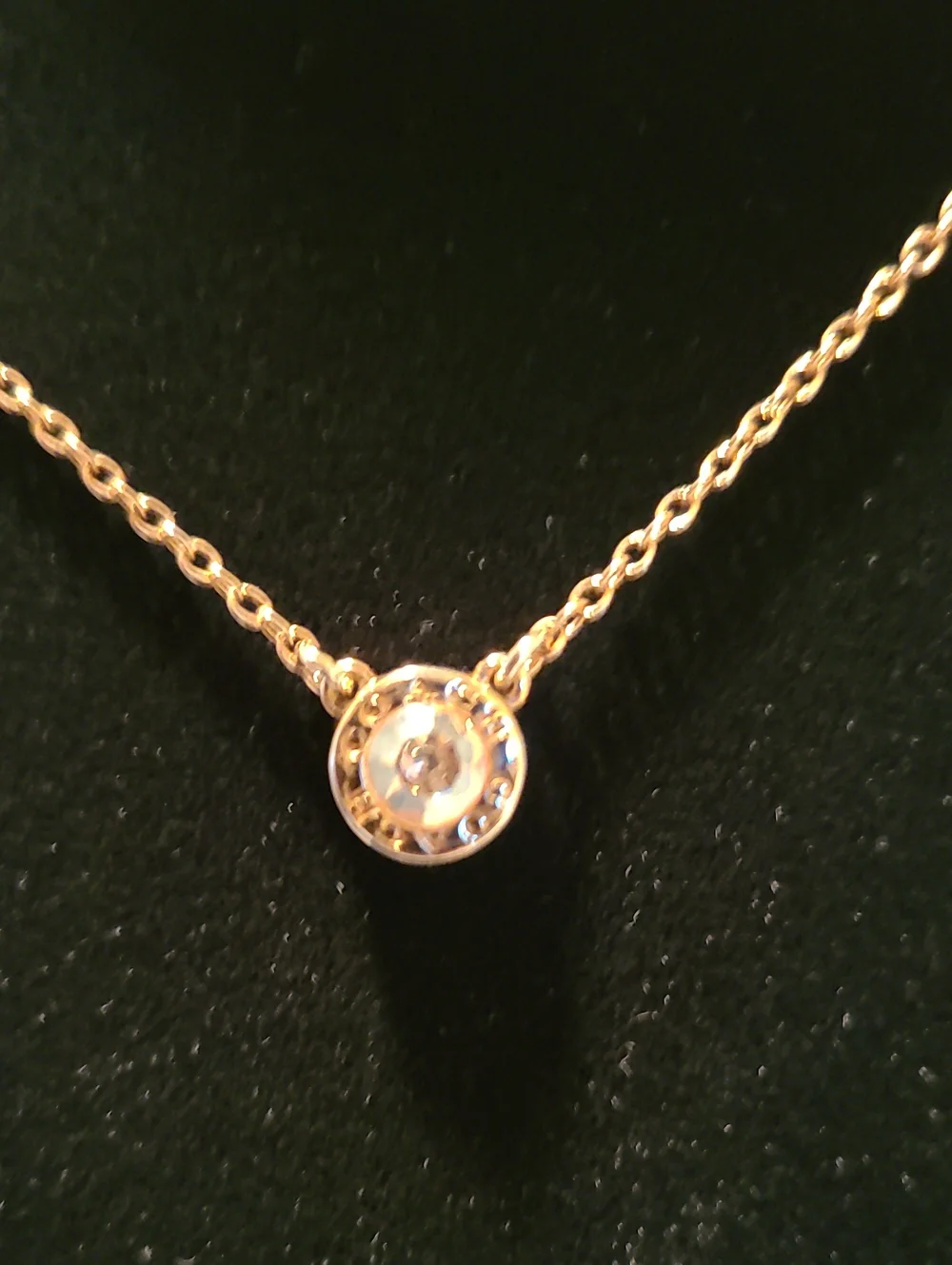 Coach Rose Gold Open Circle Pendant Necklace